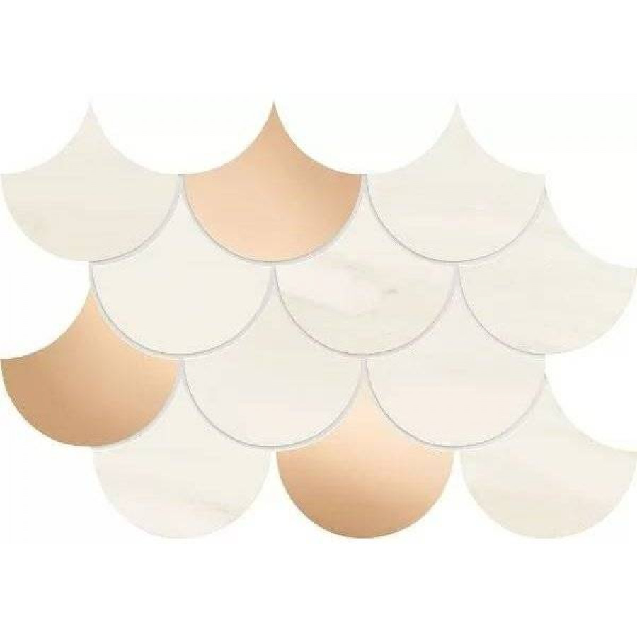 Мозаика 29x19 10мм Sheen Copper сатинированная золотой Tubadzin