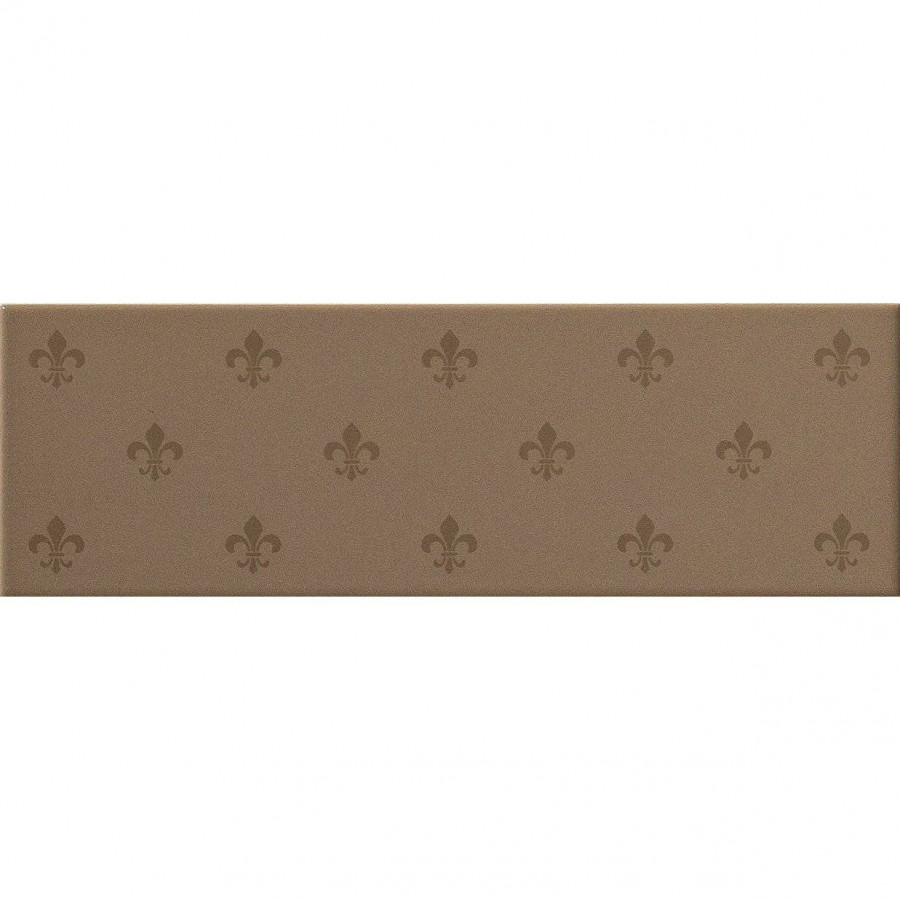 Декор 30x10 9мм Lirica Giglio Tortora глянцевая коричневый Vallelunga