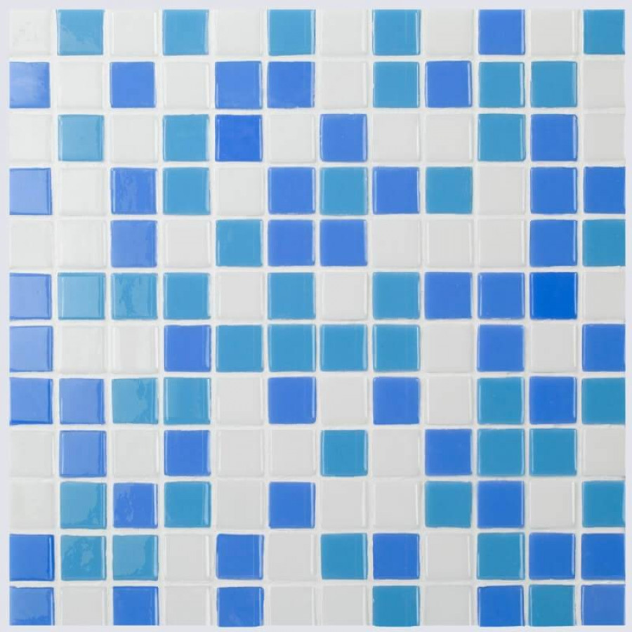 Мозаика 40x32 4мм Mixed № 100/102/106 (на сцепке) (2.5x2.5) глянцевая фиолетовый Vidrepur