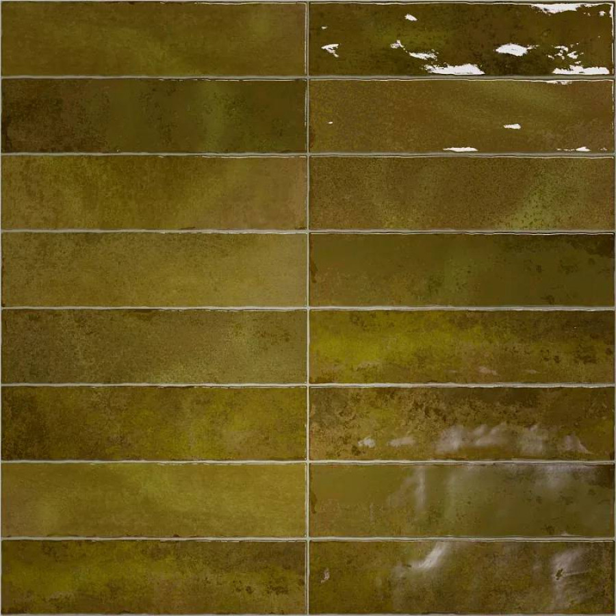 Керамическая плитка 20x20 7.8мм Nairobi Sticks Moss (2.5x10) глянцевая зеленый Vilar Albaro