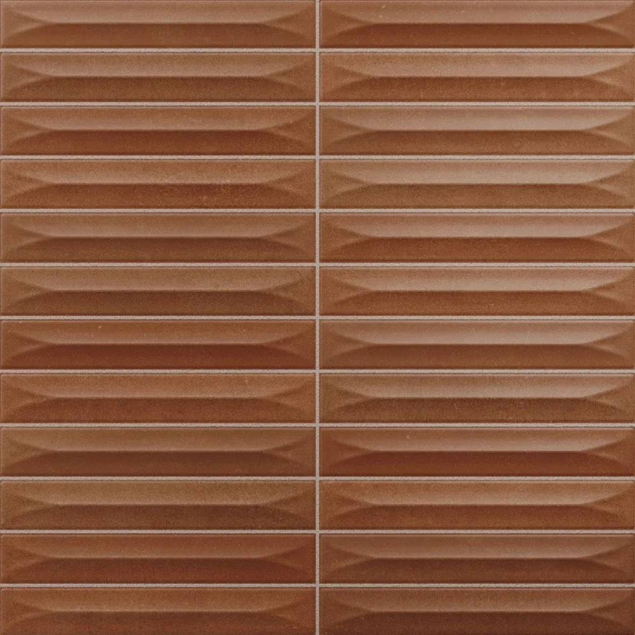 Керамическая плитка 20x20 7.8мм Terre Arrow Tandoori 1.5x10 матовая коричневый Vilar Albaro