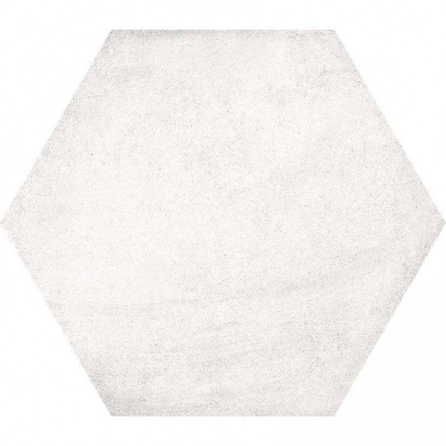 Керамогранит 27x23 7мм Laverton Hexagono Bampton Nieve матовая белый Vives