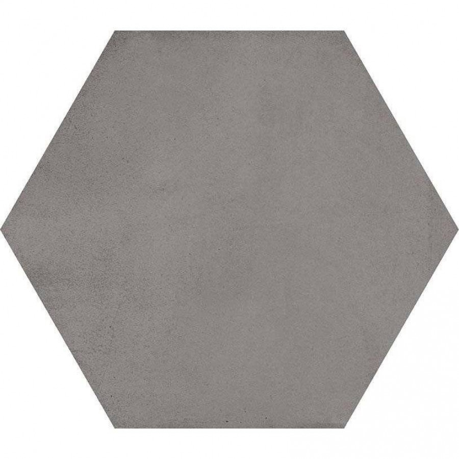 Керамогранит 27x23 7мм Laverton Hexagono Bampton Grafito матовая серый Vives