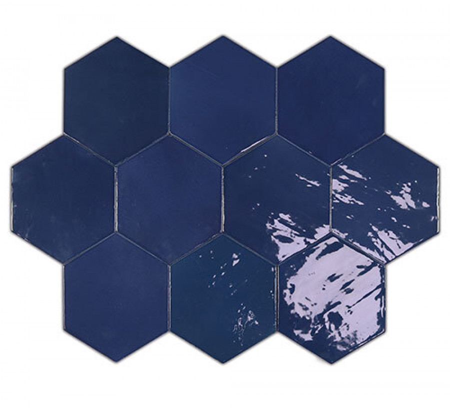 Плитка Плитка 12x11 11мм Zellige Hexa Cobalt 122085 глянцевая Wow Wow