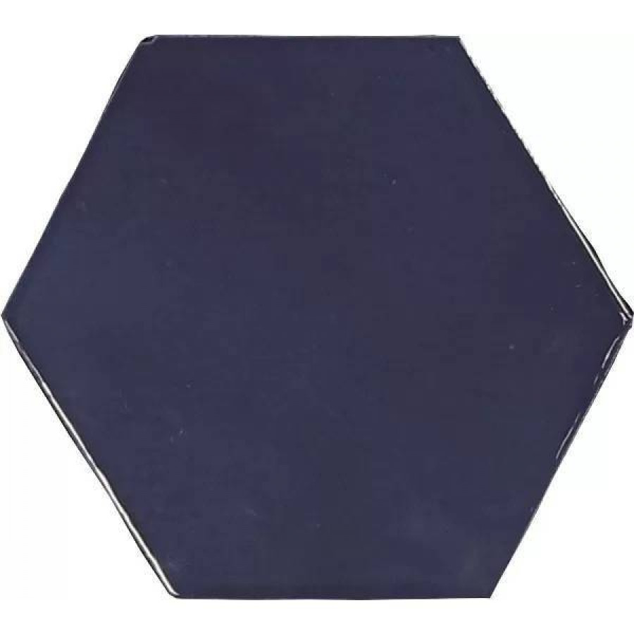 Керамическая плитка 12x11 8.5мм Zellige 122085 Hexa Cobalt глянцевая синий WOW