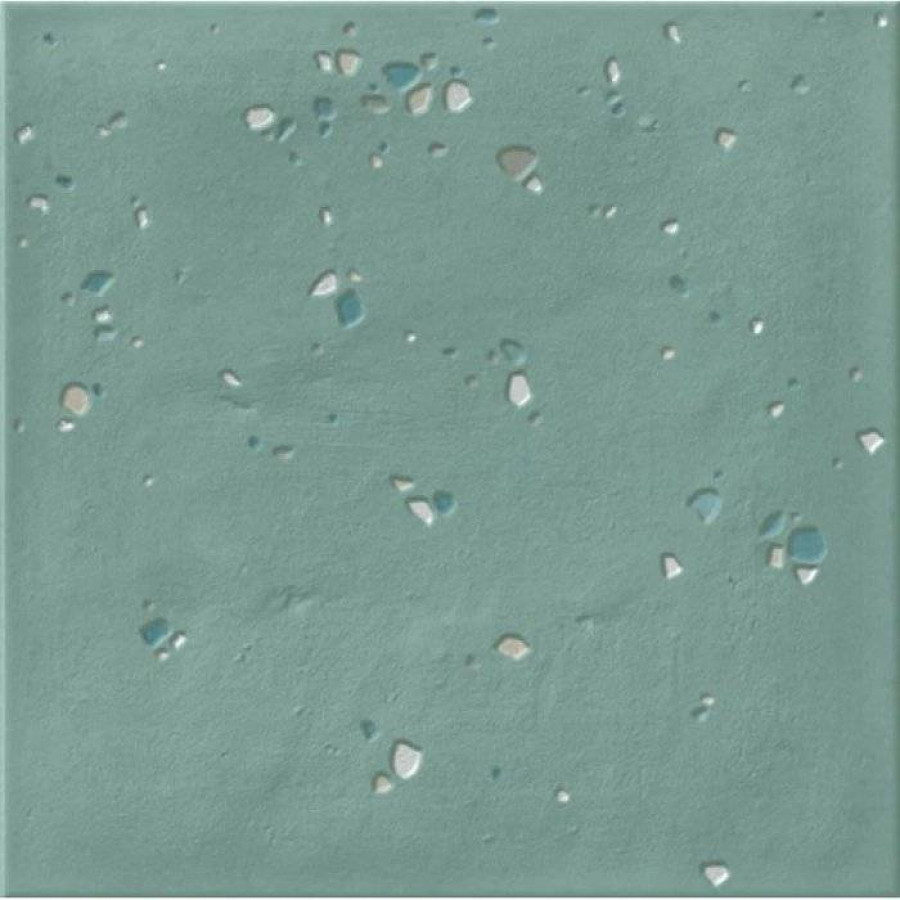 Керамогранит 15x15 8.5мм Stardust 126393 Pebbles Teal матовая бирюзовый WOW