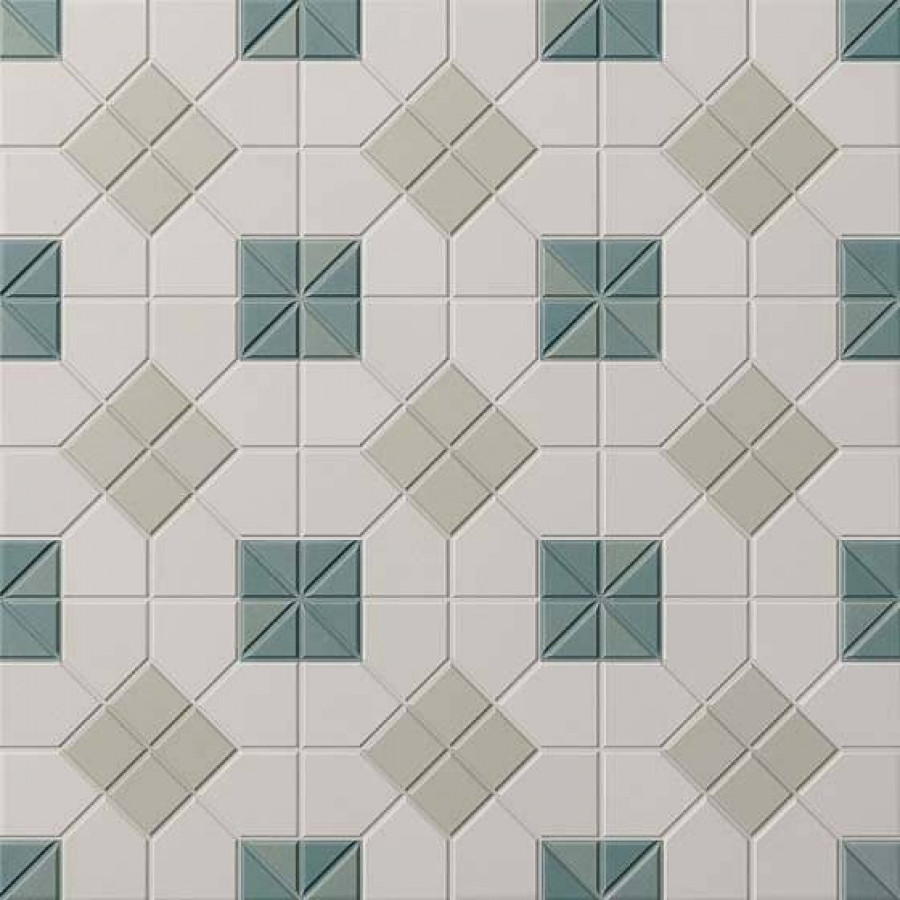 Керамогранит 28x28 8.5мм Tesserae 127476 Suit Marino матовая белый WOW