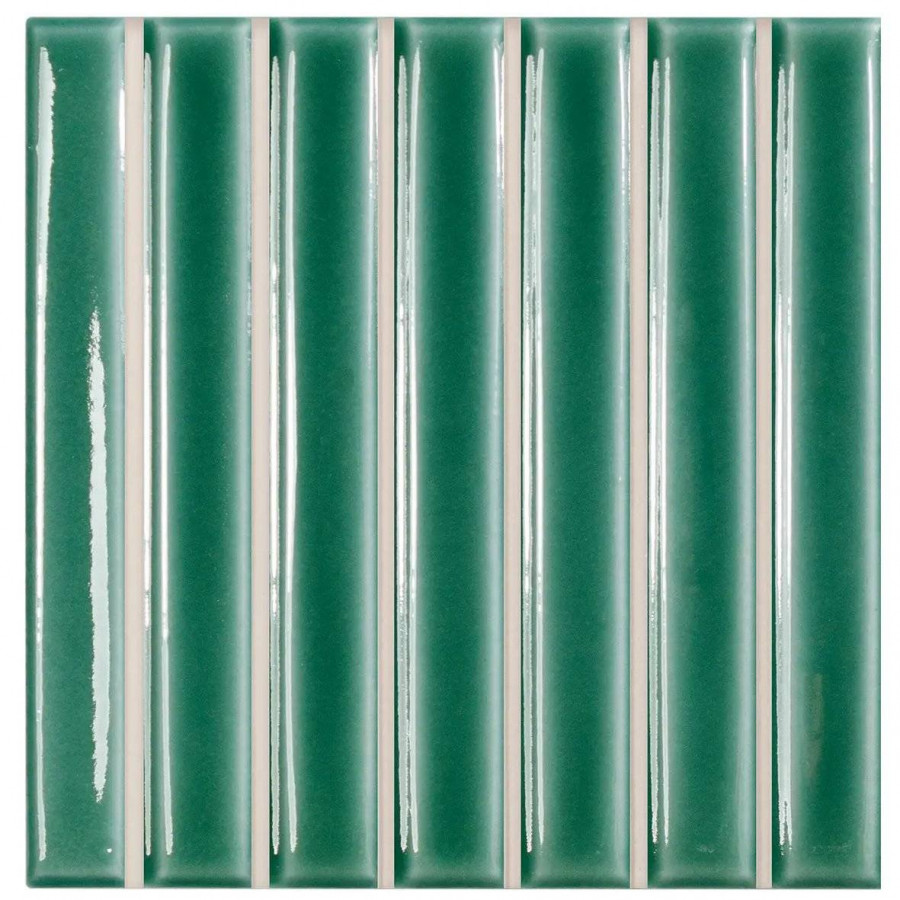 Керамогранит 12x12 8.5мм Sweet Bars 130051 Turques Gloss глянцевая зеленый WOW