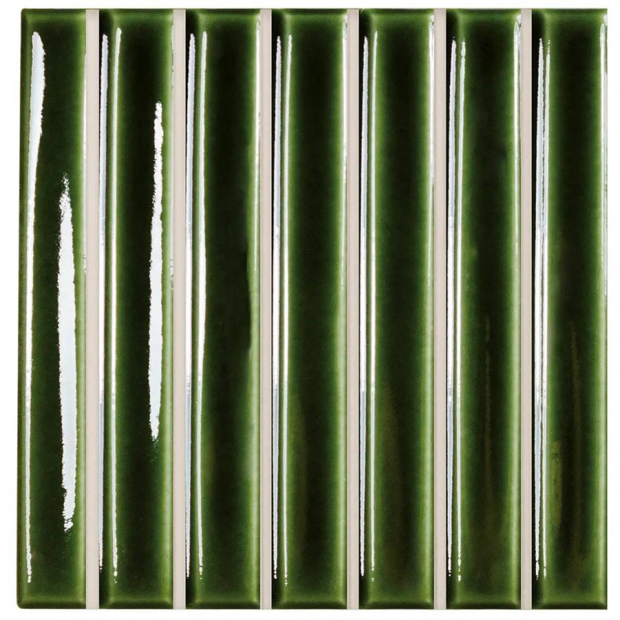 Керамогранит 12x12 8.5мм Sweet Bars 130053 Olive Gloss глянцевая зеленый WOW