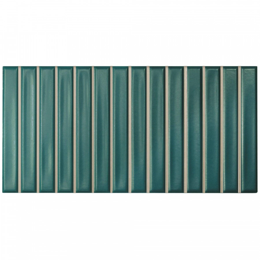 Керамическая плитка 25x13 8.5мм Sweet Bars 128695 Teal Matt матовая бирюзовый WOW