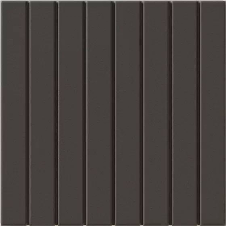 Керамогранит 15x15 8.5мм Raster 131381 Lines S Basalt матовая коричневый WOW