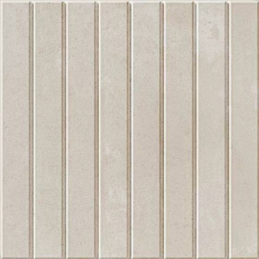 Керамогранит 15x15 8.5мм Raster 131401 Lines S Off White матовая бежевый WOW