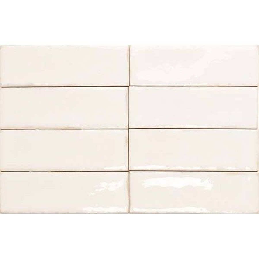 Керамогранит 13x4 8.5мм Colour Notes 132971 Oat глянцевая белый WOW