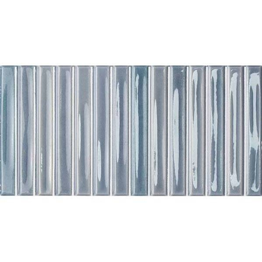 Керамогранит 25x13 10.5мм Colour Notes 133164 Bars Viola глянцевая фиолетовый WOW