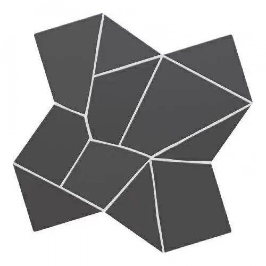 Керамогранит 26x26 8.5мм Trencadis 134263 Gaudi Basalt матовая черный WOW