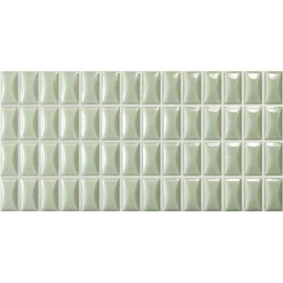 Керамическая плитка 25x13 8мм 3D Bars 135550 Bevel Jade Gloss глянцевая зеленый WOW