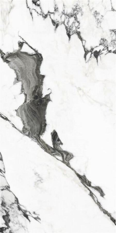 Керамогранит Керамогранит 120x60 8мм Panda Marble White Polished Rec Gl Por Tl P19707.6 глянцевая белый мрамор Yurtbay Yurtbay