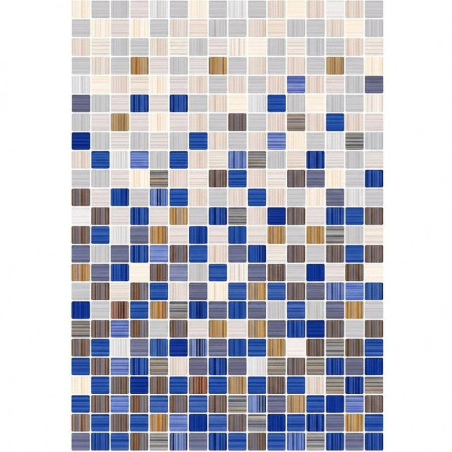 Керамическая плитка 40x28 9мм Гламур 2С Mix глянцевая синий Керамин