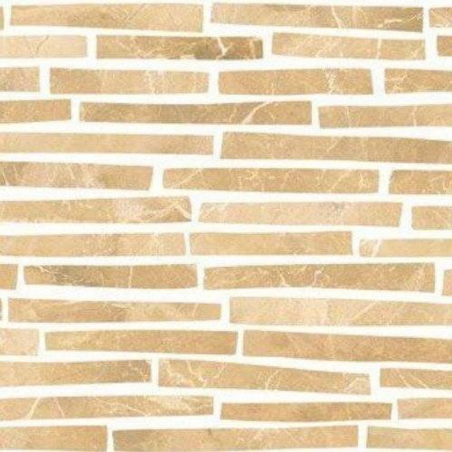 Керамическая плитка 75x25 9.5мм Монако 4Д Бежевый глянцевая черный Керамин