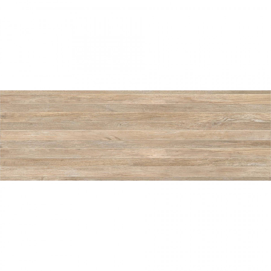 Керамическая плитка 90x30 10мм Бунгало 4Д Темно-Бежевый матовая коричневый Керамин