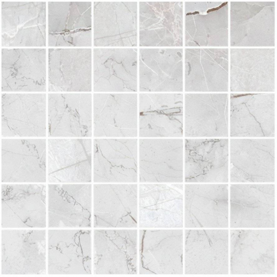 Мозаика 30x30 10мм Илиада 1 Ковры Подполированный глянцевая серый Керамин