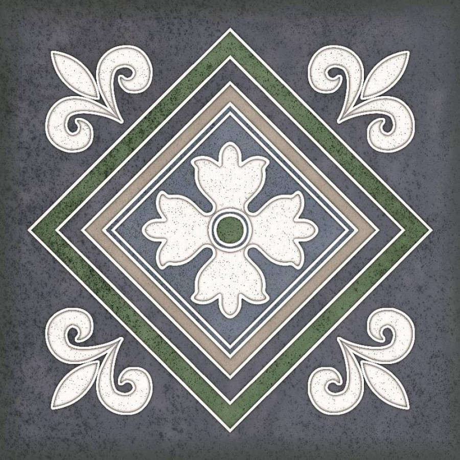 Декор 15x15 7мм Smalto 924213 Decor 2 Blu матовая многоцветный Керлайф