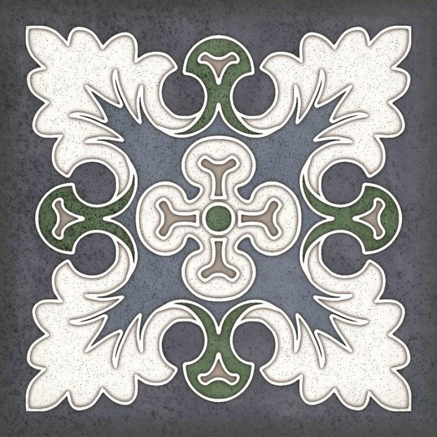 Декор 15x15 7мм Smalto 924211 Decor 1 Blu матовая многоцветный Керлайф