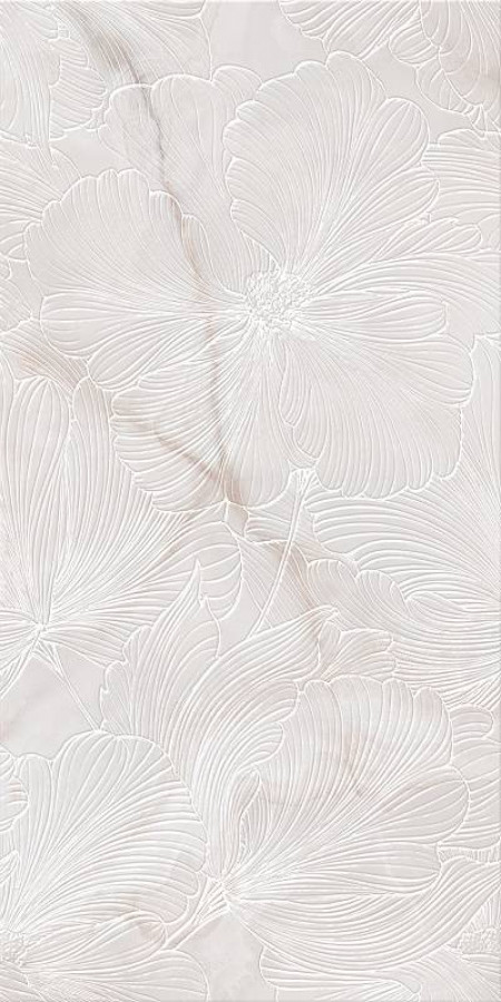 Керамическая плитка 63x32 8.3мм Onix Blanco Fiori 33 глянцевая белый Керлайф