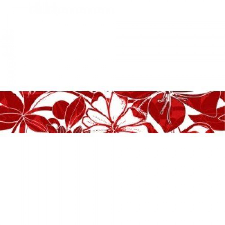 Бордюр 40x8 8мм Кураж-2 05-01-1-76-00-45-084-0 Жаклин Красный глянцевая красный Нефрит Керамика