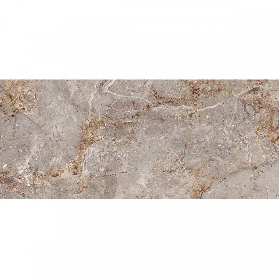 Керамогранит 280x120 6мм Marmo E Pietra 163011 Breccia Argentum Lapp Rett глянцевая коричневый Ava Ceramica