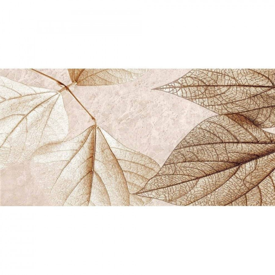 Декор 60x30 8.5мм Ирида TP3688F2 Листья 2 Ректификат глянцевая бежевый Тянь-Шань