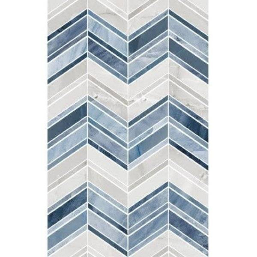 Керамическая плитка 40x25 8мм Аника 10100000866 Голубой Низ 02 глянцевая синий Шахтинская плитка