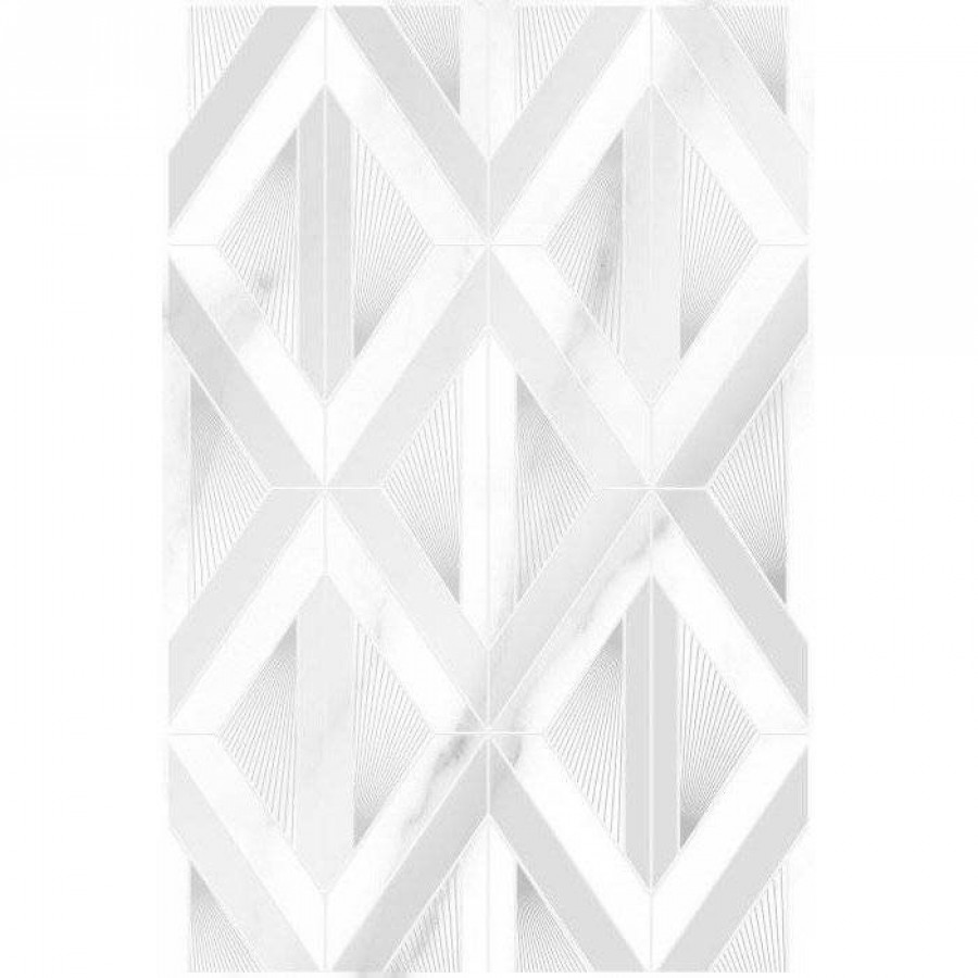 Декор 30x20 7мм Сапфир 10300000217 Светлый 02 матовая белый Шахтинская плитка