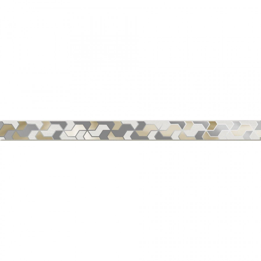 Бордюр 50x4 8мм Андалусия Геометрия I1 глянцевая серый Axima