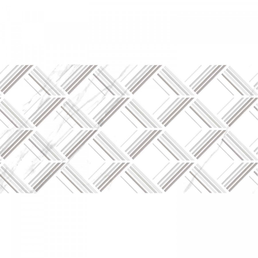 Декор 50x25 9мм Флорида D глянцевая белый Axima