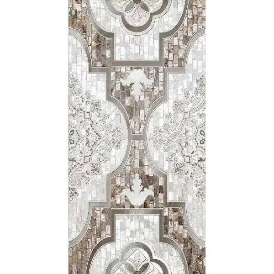 Декор 60x30 9мм Венеция D Бежевая глянцевая серый Axima