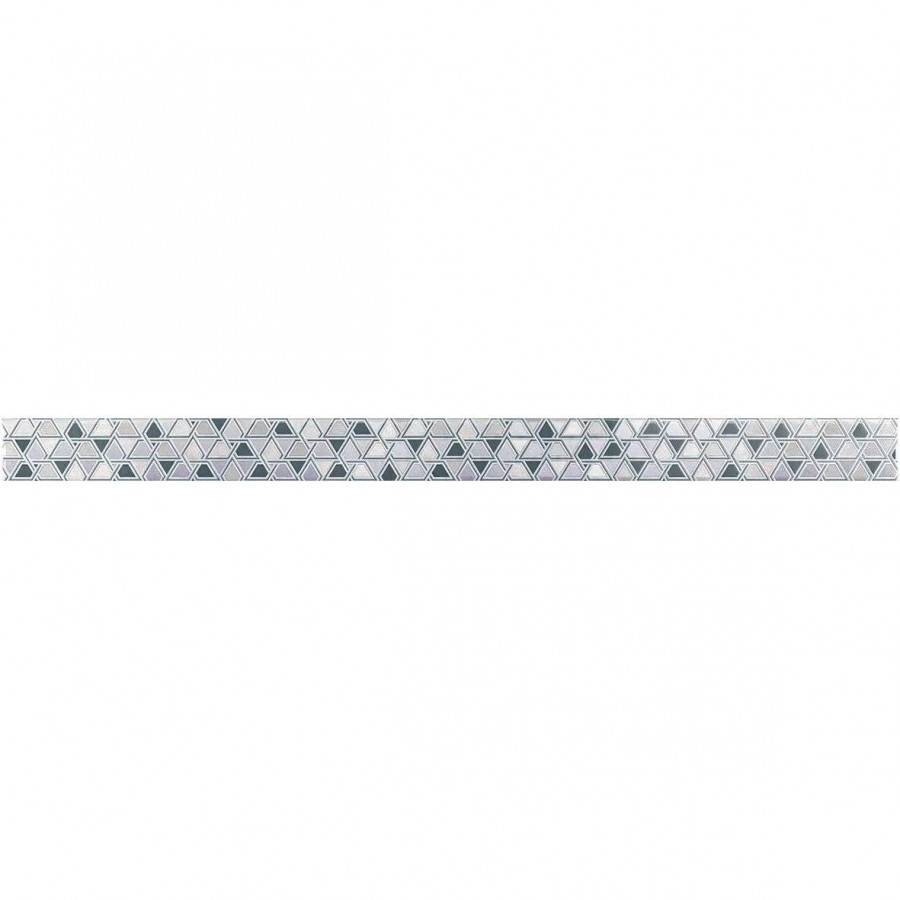 Бордюр 50x4 8мм Ницца I глянцевая серый Axima