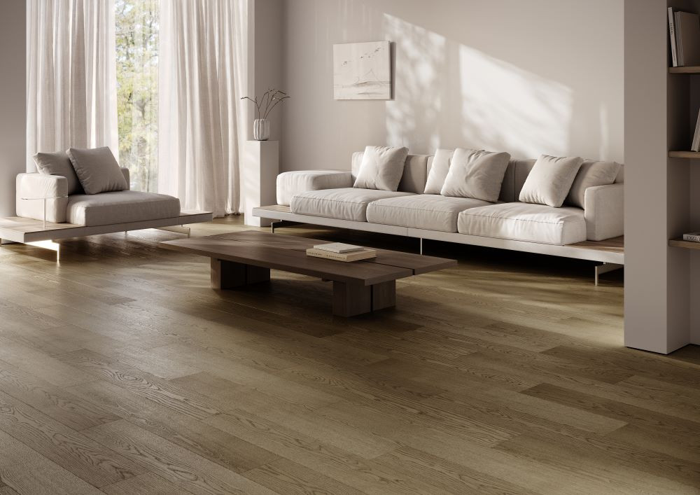 Кварцевый паркет Классик Дуб Муссон 1258-02 5/0,6 1220x152 Quartz Parquet