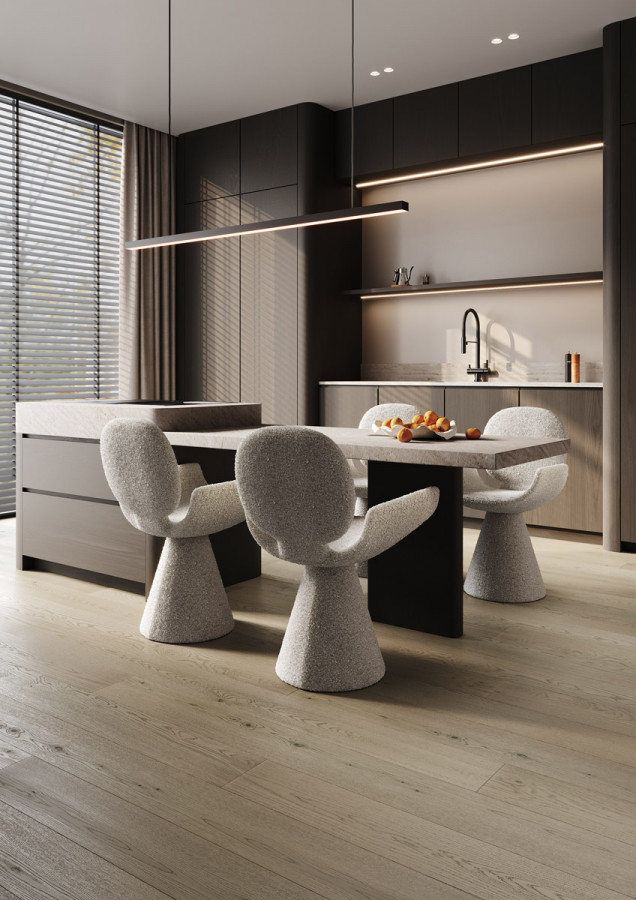 Кварцевый паркет Престиж Дуб Амаретто 1258-09 1900x190 Quartz Parquet