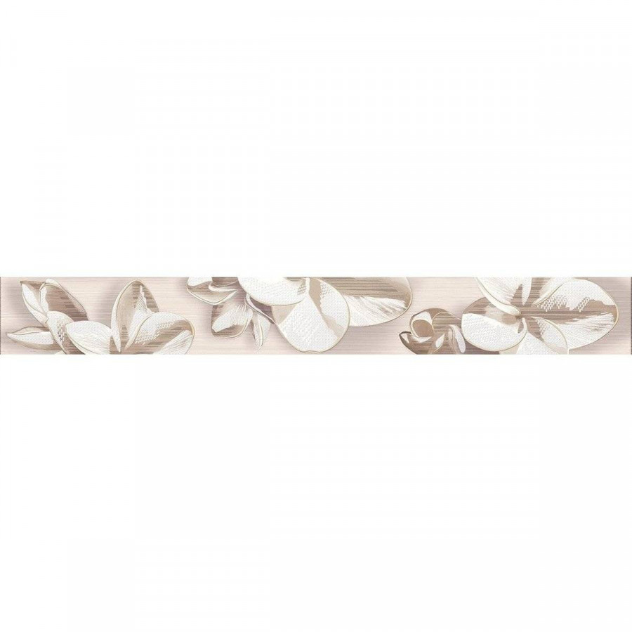 Бордюр 51x6 9мм Amati 584191004 Plumeria Beige сатинированная бежевый Azori