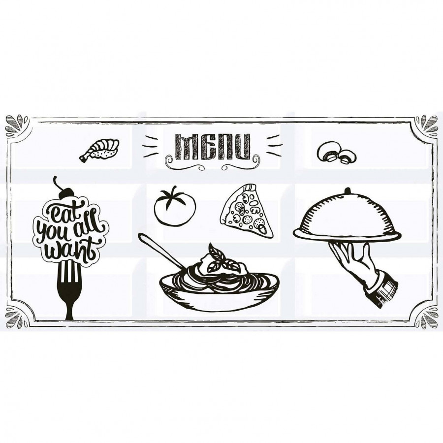 Декор 41x20 9мм Вог 583012014 Vogue Breakfast 4 глянцевая черный Azori