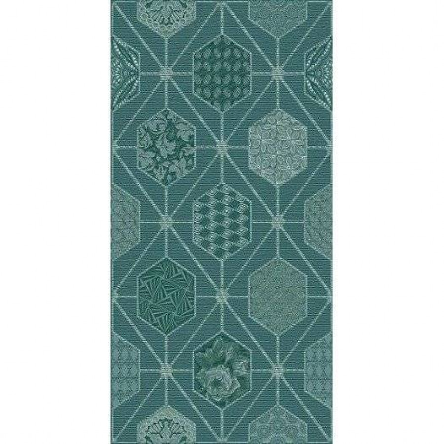 Декор 63x32 9мм Devore 587162001 Indigo Geometria сатинированная синий Azori