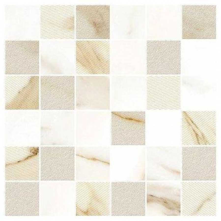 Мозаика 30x30 9.5мм Calacatta Royal 588143001 Mosaic матовая бежевый Azori