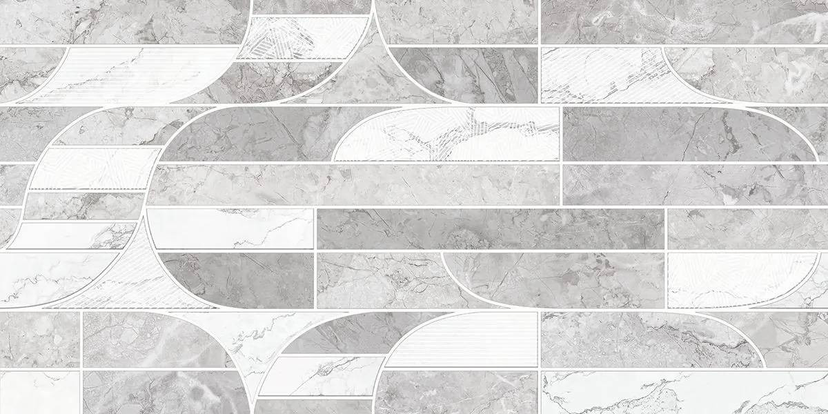 Декор 63x32 8.5мм Saint Laurent 00-00110250 Decor Pattern матовая серый Azori