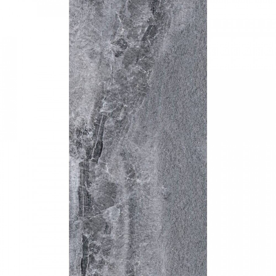 Керамогранит 120x60 10мм Slate BHW-0017 Dark Grains Semi-Polished лаппатированная серый Basconi Home