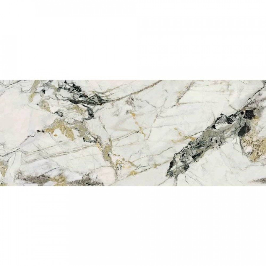 Керамогранит 300x120 6мм Irene BHK-4003 Dry-Granular Polished глянцевая белый Basconi Home