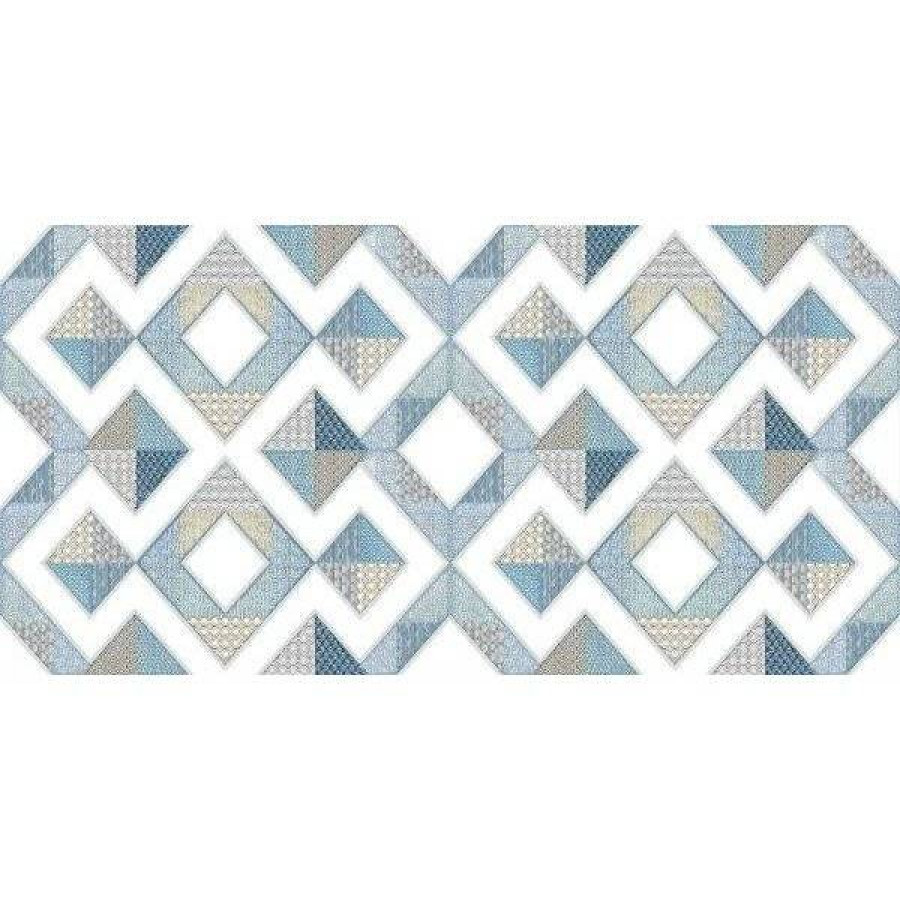 Декор 40x20 8мм Дижон 04-01-1-08-05-71-2320-0 Бирюзовый глянцевая белый Belleza