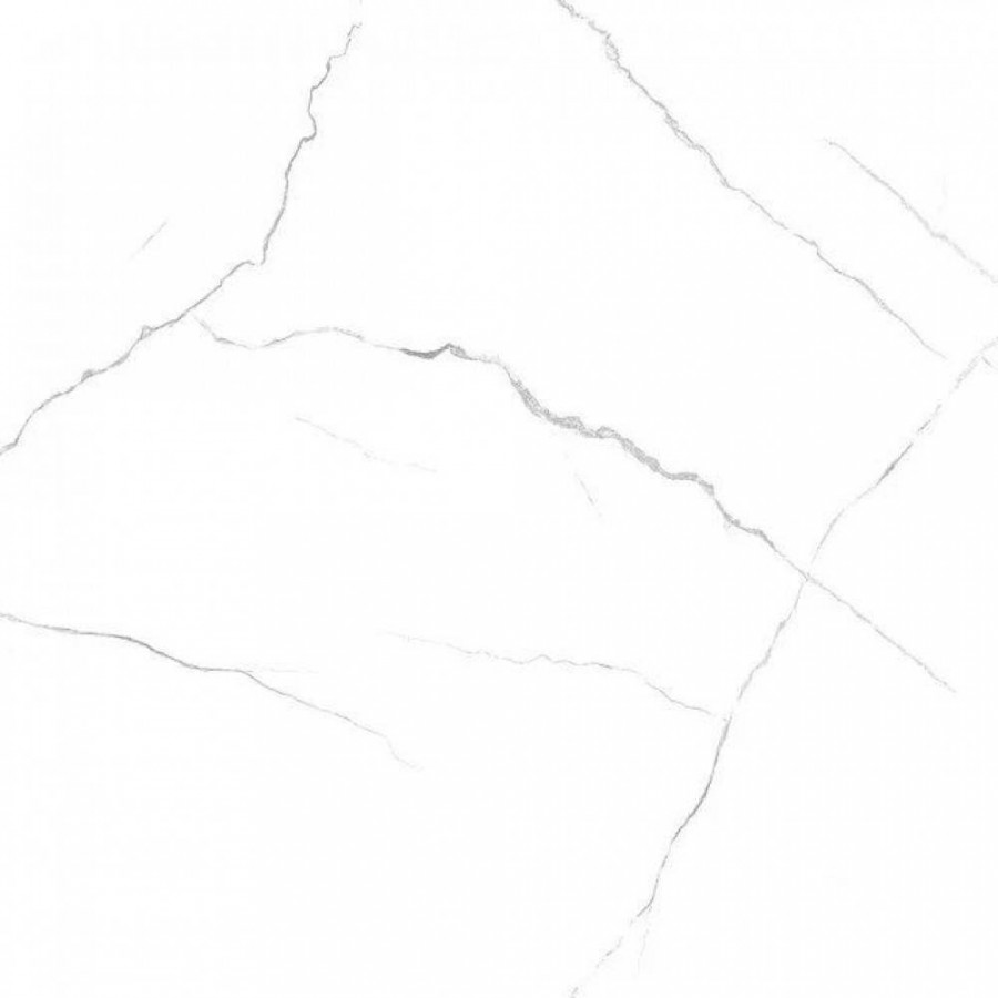 Керамогранит 60x60 9мм Eden Statuario Glossy глянцевая белый Belleza