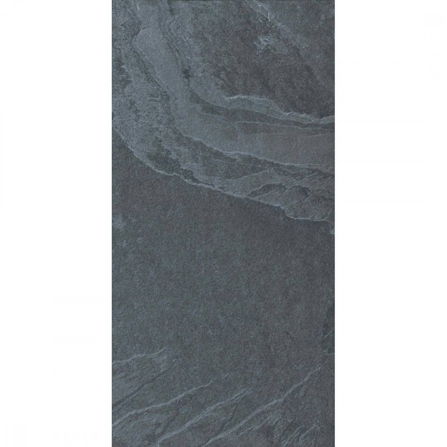 Керамогранит 120x60 9мм Rustino Cr Nero Carving матовая черный Belleza