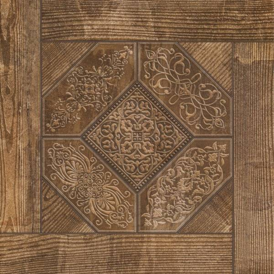 Керамогранит 41x41 8мм Рустик GP орех темный матовая коричневый Beryoza Ceramica